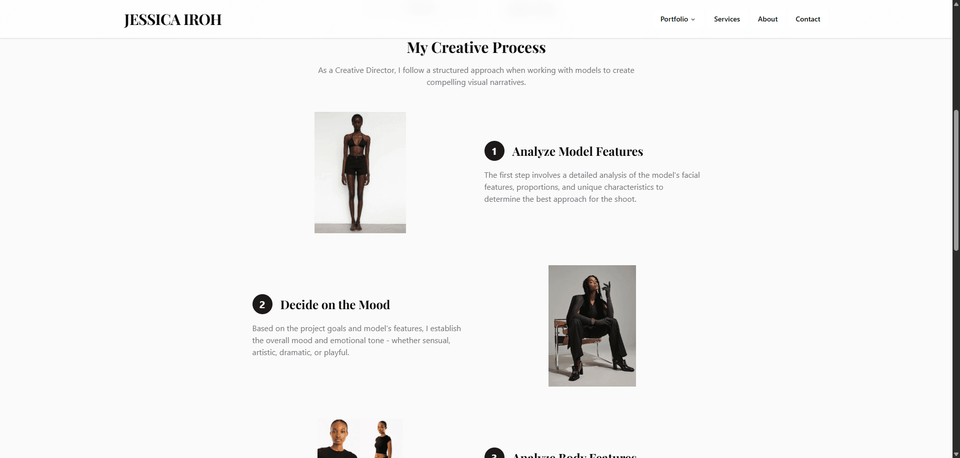 Jessica Iroh - A Digital Identity for a Multi-Disciplinary Artist - Final Result