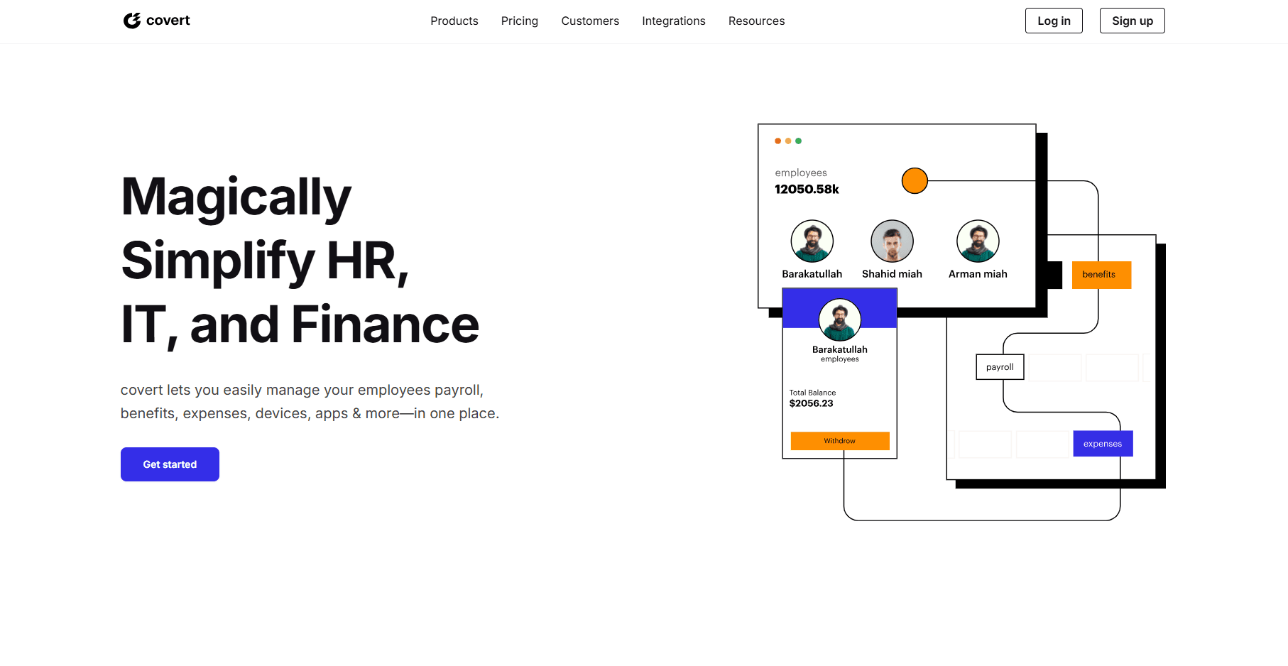 Covert HR Platform Landing Page